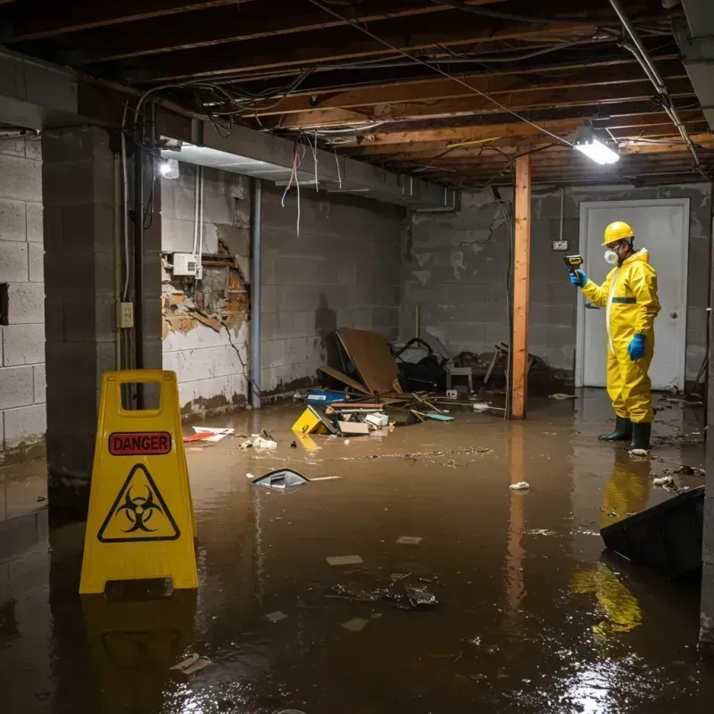 Flooded Basement Electrical Hazard in Center Line, MI Property